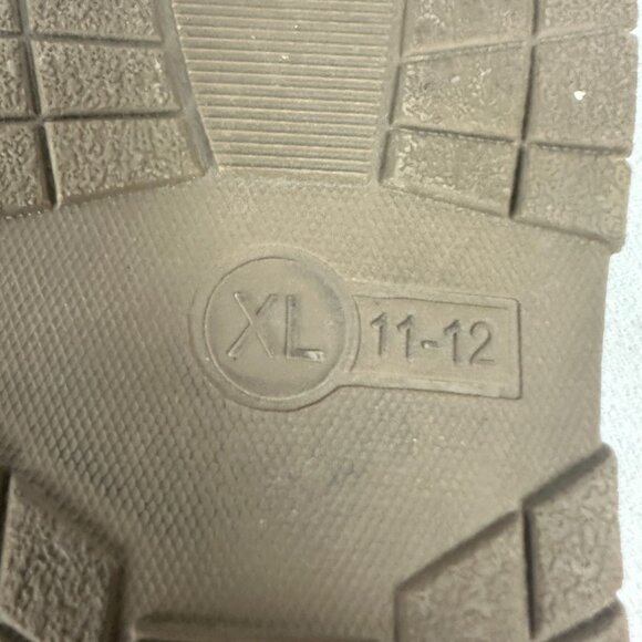 Eddie Bauer Mens Suede Moccasin Slippers XL (11-12) Faux Fur Lined Brown - Picture 8 of 9